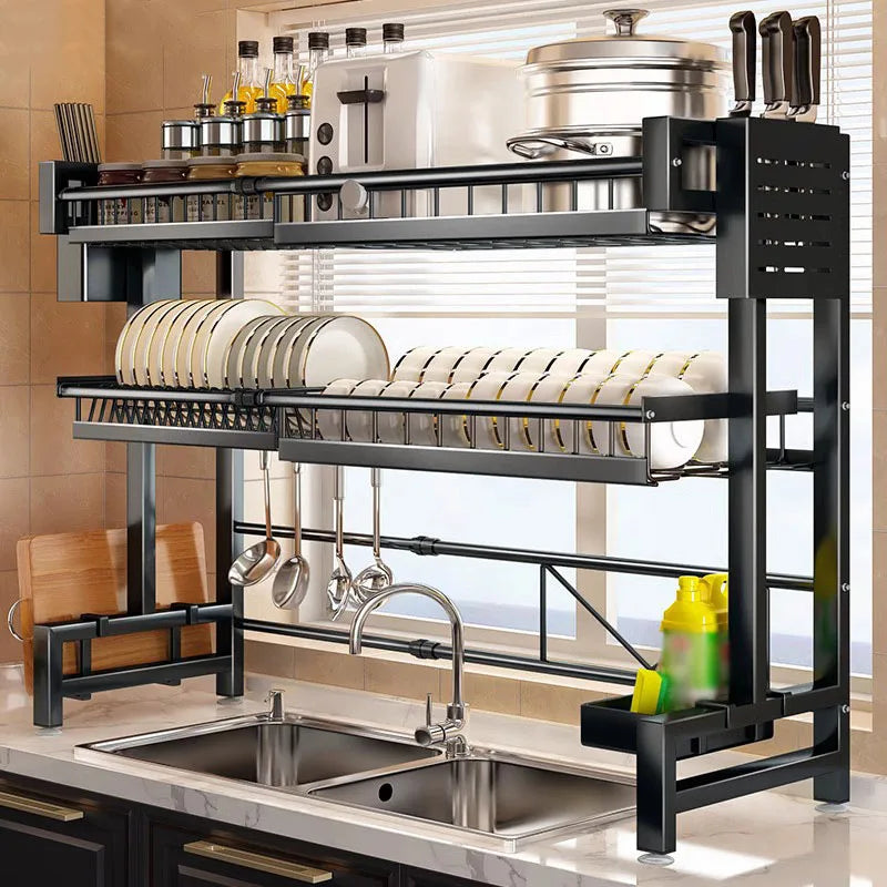 countertop drain rack kitchen organizer